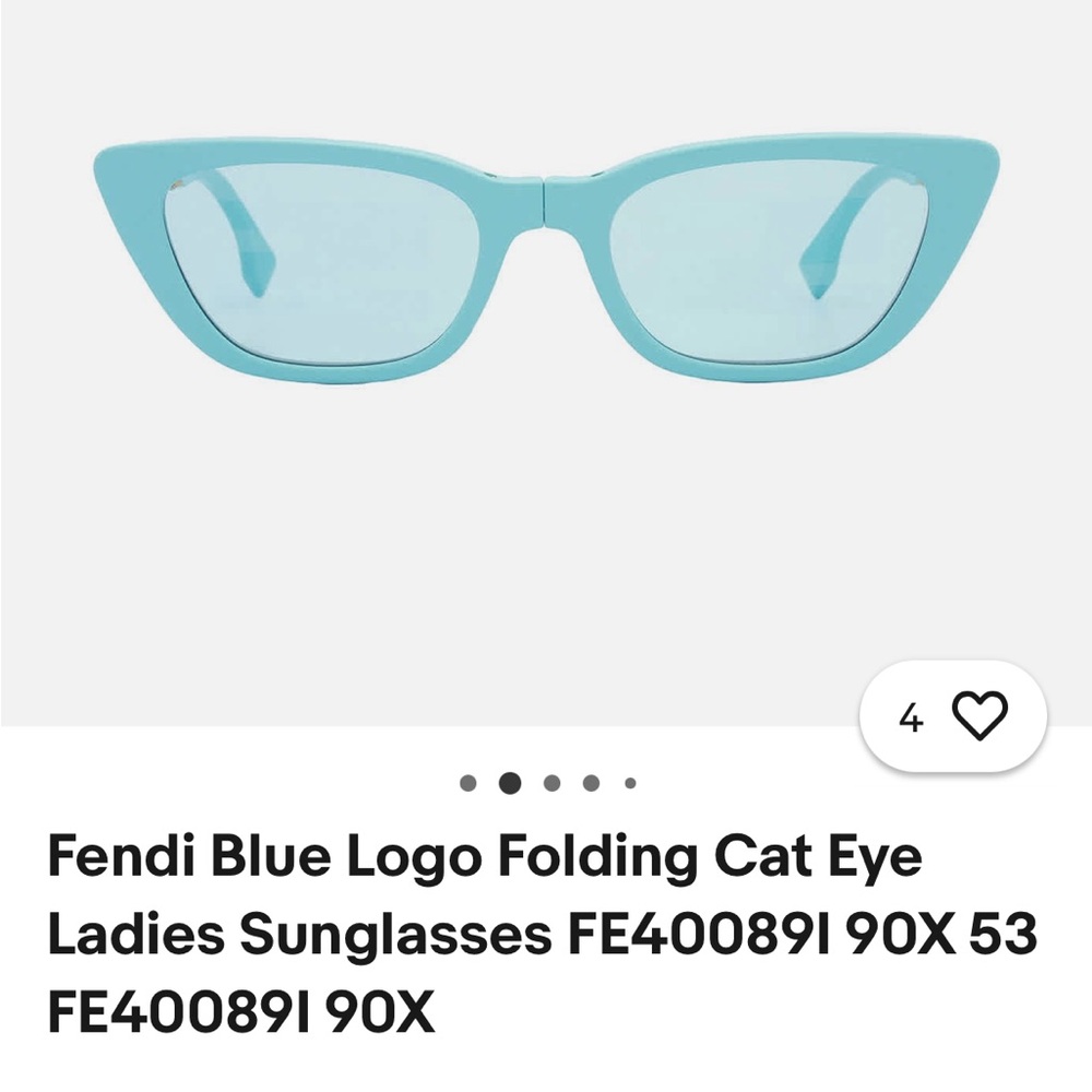Fendi Blue Cat-Eye Sunglasses with Sleek Design